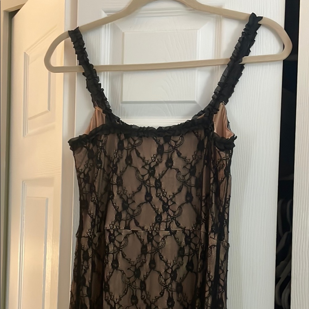 Commense Black and Cream Sleeveless Sheath Maxi Dress - Picture 3 of 6